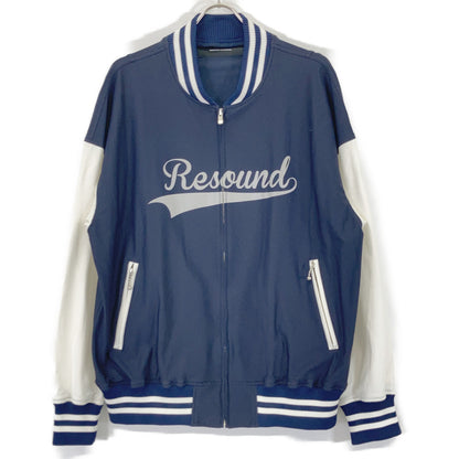 RESOUND CLOTHING Navy BB Logo Varsity Jacket Size 2