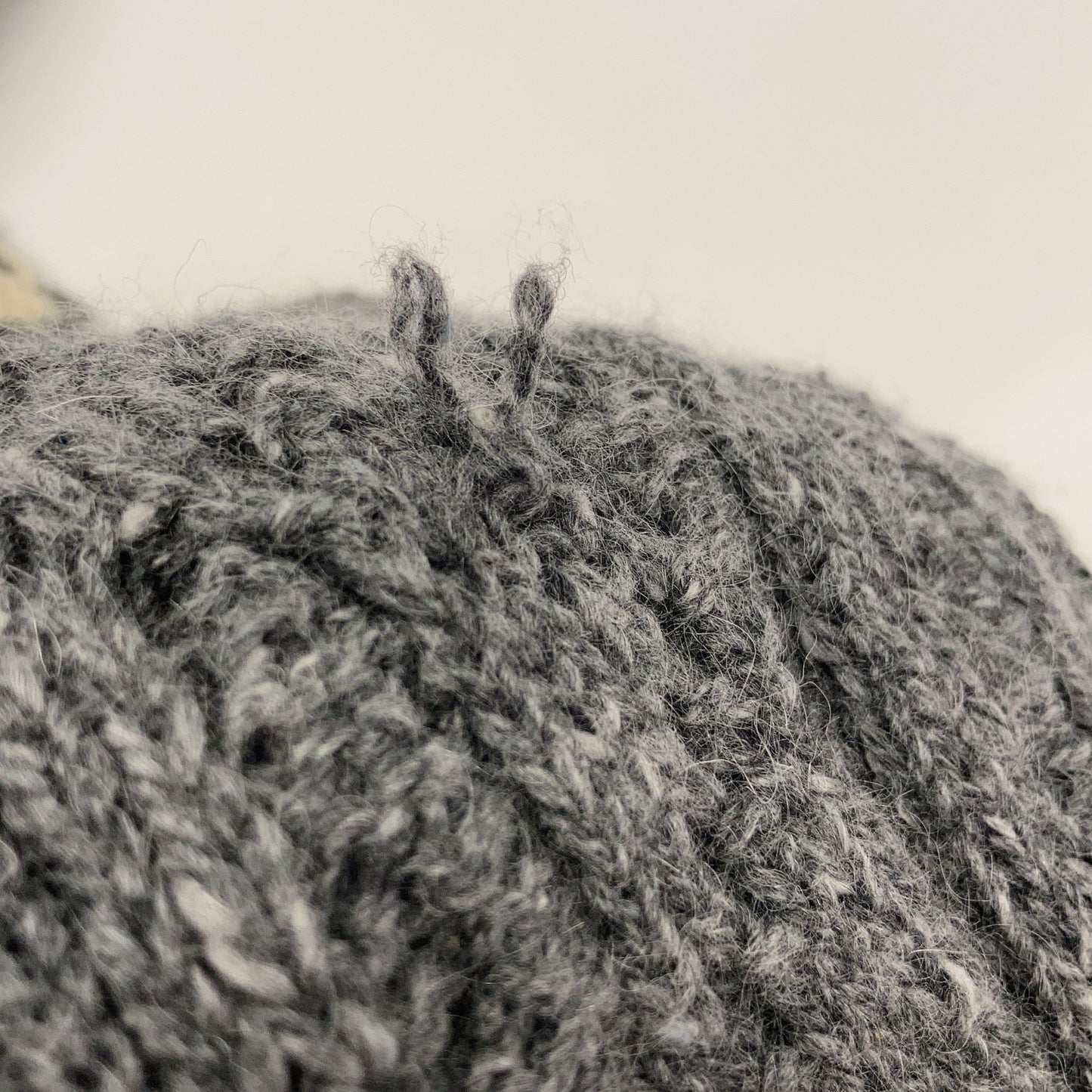 THOM BROWNE Gray Cable Knit Long Scarf