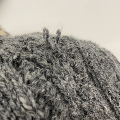 THOM BROWNE Gray Cable Knit Long Scarf