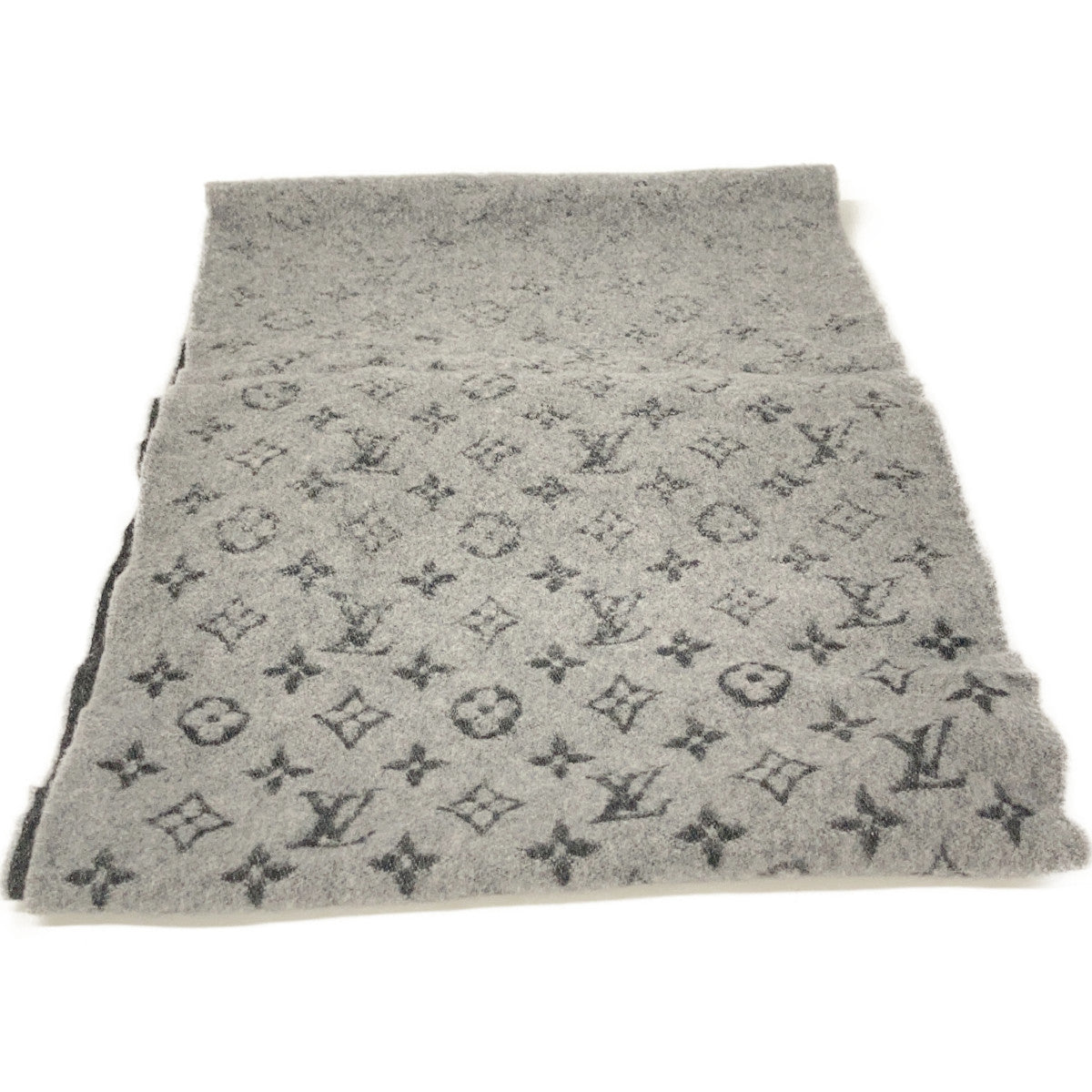 LOUIS VUITTON M75900 Monogram Gradient Cashmere Scarf Gray