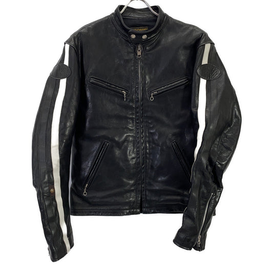 VANSON Black Leather Single Rider Jacket Size M