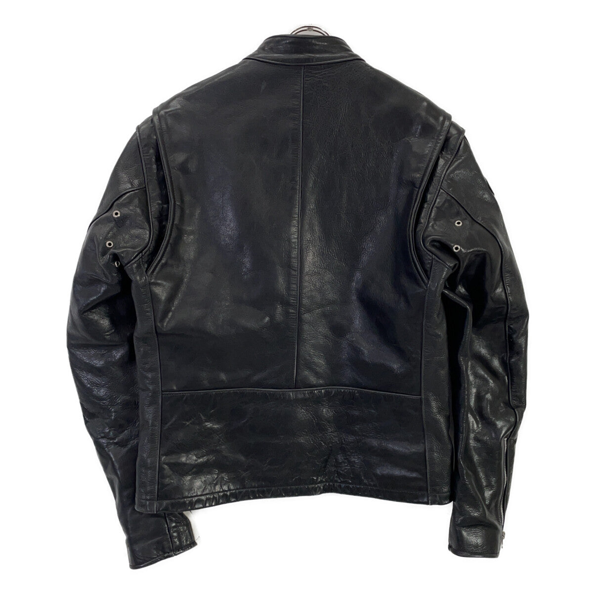 VANSON Black Leather Single Rider Jacket Size M