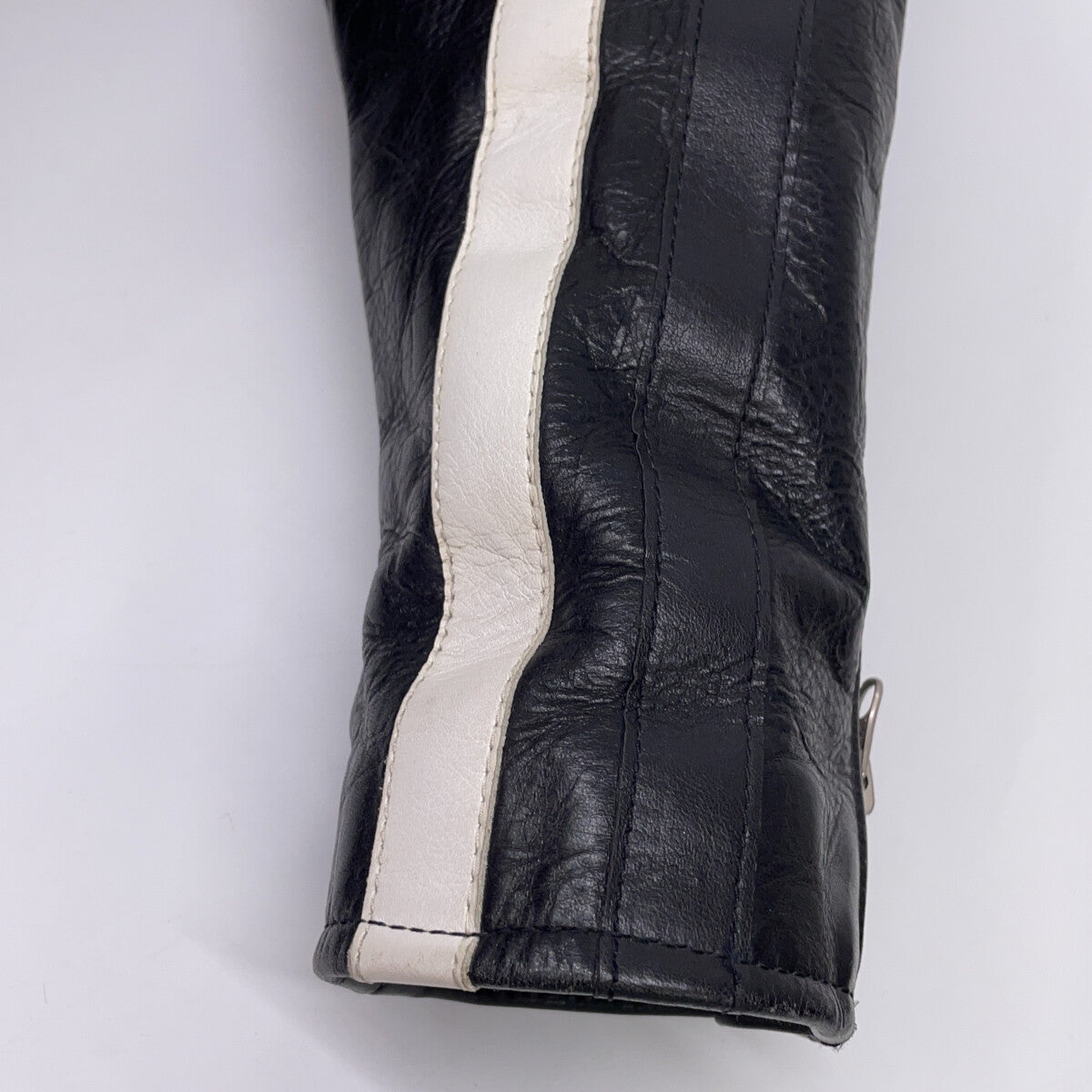 VANSON Black Leather Single Rider Jacket Size M