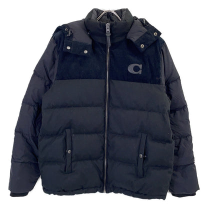 COACH Black Corduroy Down Jacket Size L