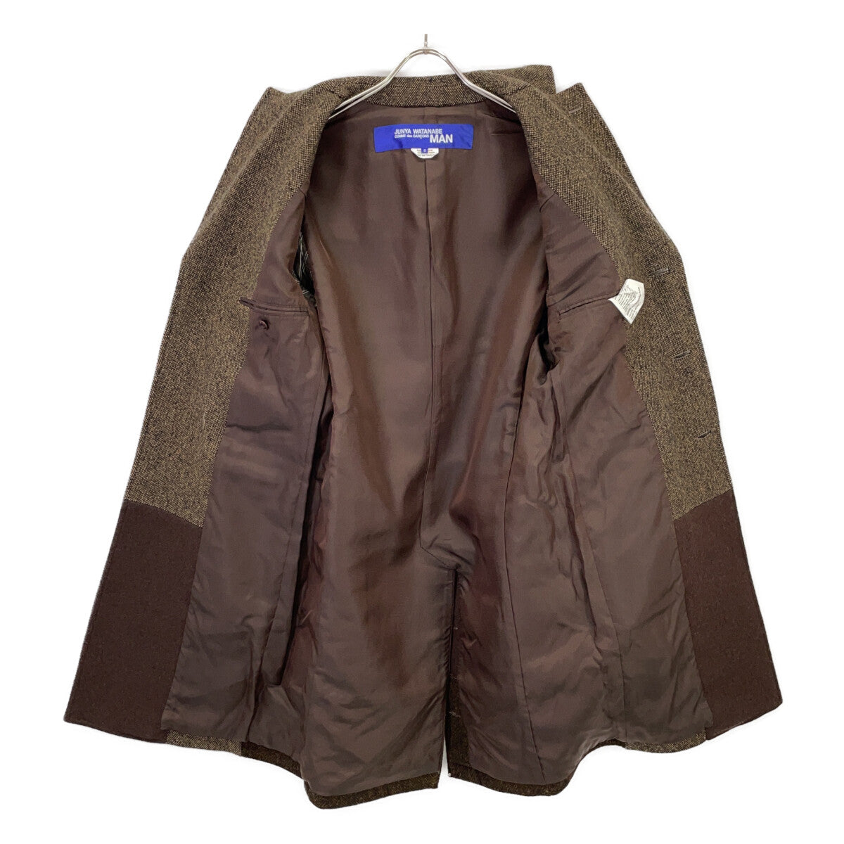 JUNYA WATANABE MAN 19AW Brown Wool Leather 3B Coat Size S