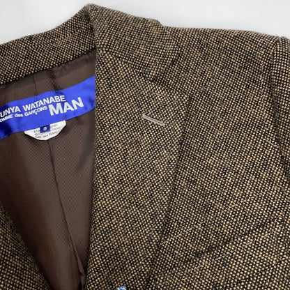 JUNYA WATANABE MAN 19AW Brown Wool Leather 3B Coat Size S