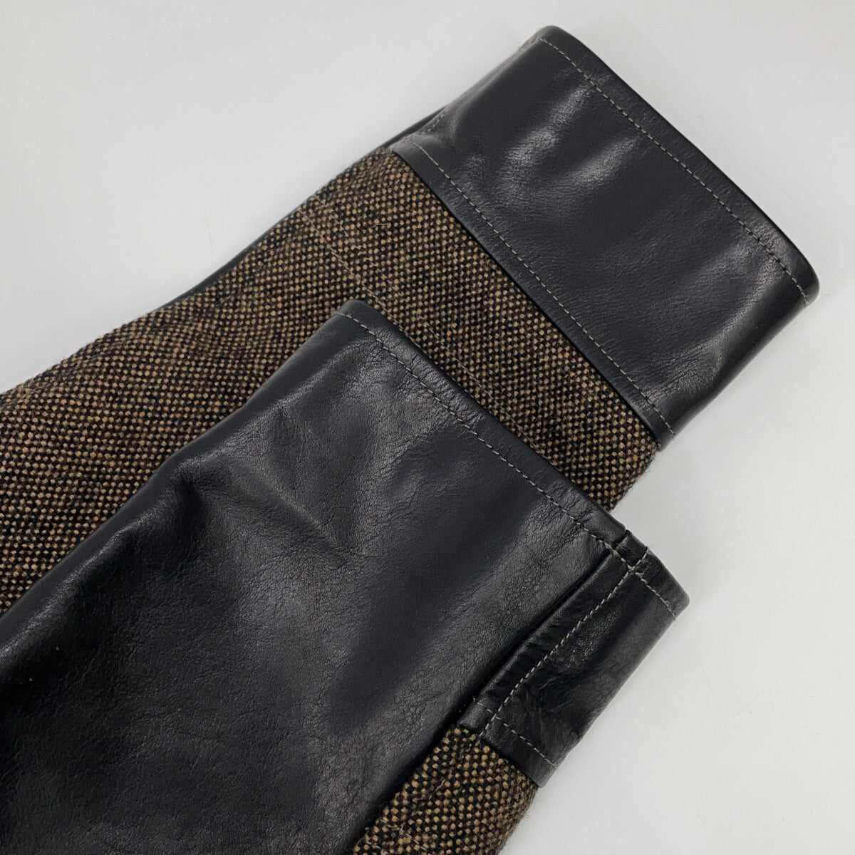 JUNYA WATANABE MAN 19AW Brown Wool Leather 3B Coat Size S