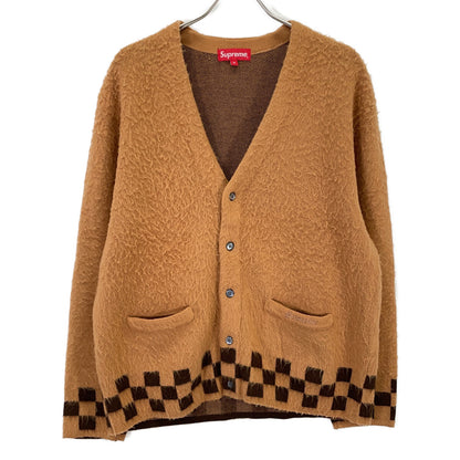 Supreme 21SS Brown Brushed Checkerboard Cardigan Size M
