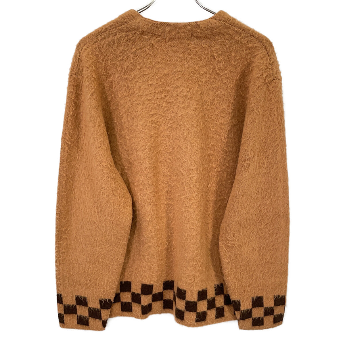 Supreme 21SS Brown Brushed Checkerboard Cardigan Size M