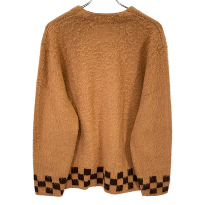 Supreme 21SS Brown Brushed Checkerboard Cardigan Size M