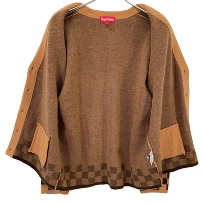 Supreme 21SS Brown Brushed Checkerboard Cardigan Size M