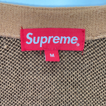 Supreme 21SS Brown Brushed Checkerboard Cardigan Size M