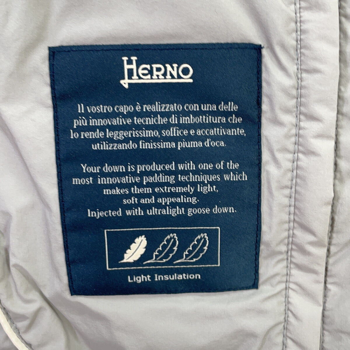 HERNO 002ULE-19288 Inner Down Gilet Vest Gray Size 44