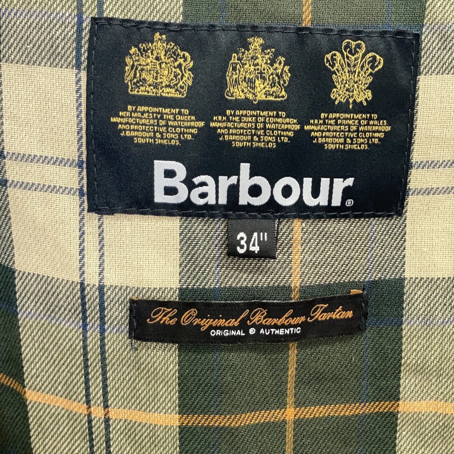 Barbour Burghley Zip-Up Polyester Jacket Green Size M