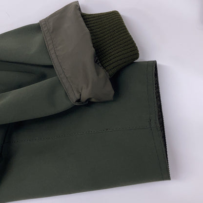 Barbour Burghley Zip-Up Polyester Jacket Green Size M