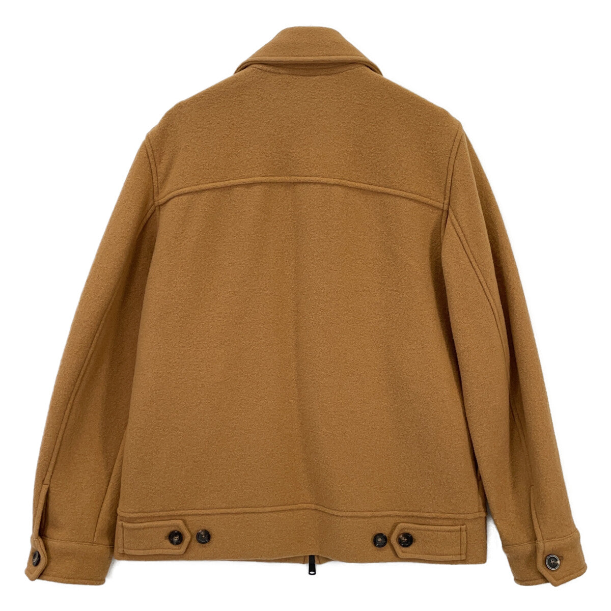 CIRCOLO Collared Wool Blouson Jacket Brown Size L