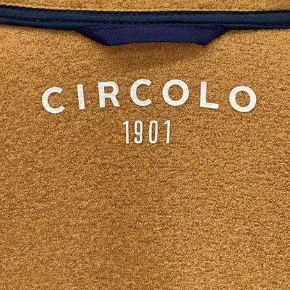 CIRCOLO Collared Wool Blouson Jacket Brown Size L