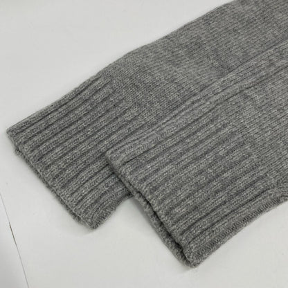 STONE ISLAND Stand Collar Wool Cardigan Gray Size M