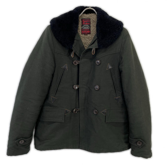 BUZZ RICKSON'S Khaki Cotton Coat Guard Style Jacket Size S