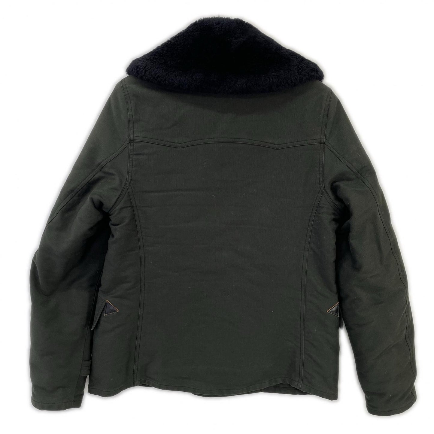 BUZZ RICKSON'S Khaki Cotton Coat Guard Style Jacket Size S