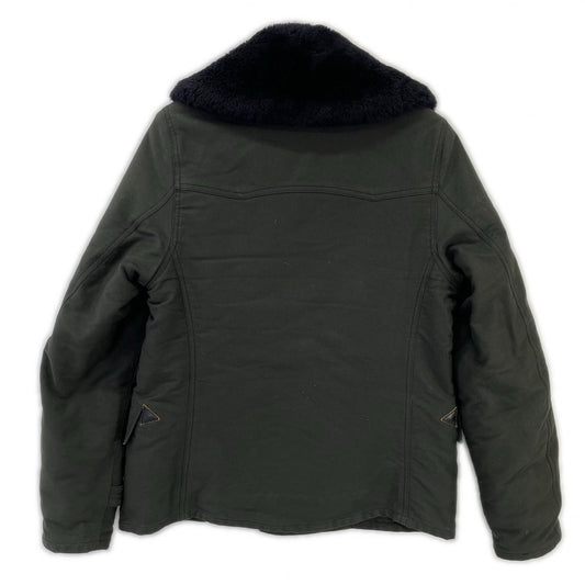 BUZZ RICKSON'S Khaki Cotton Coat Guard Style Jacket Size S