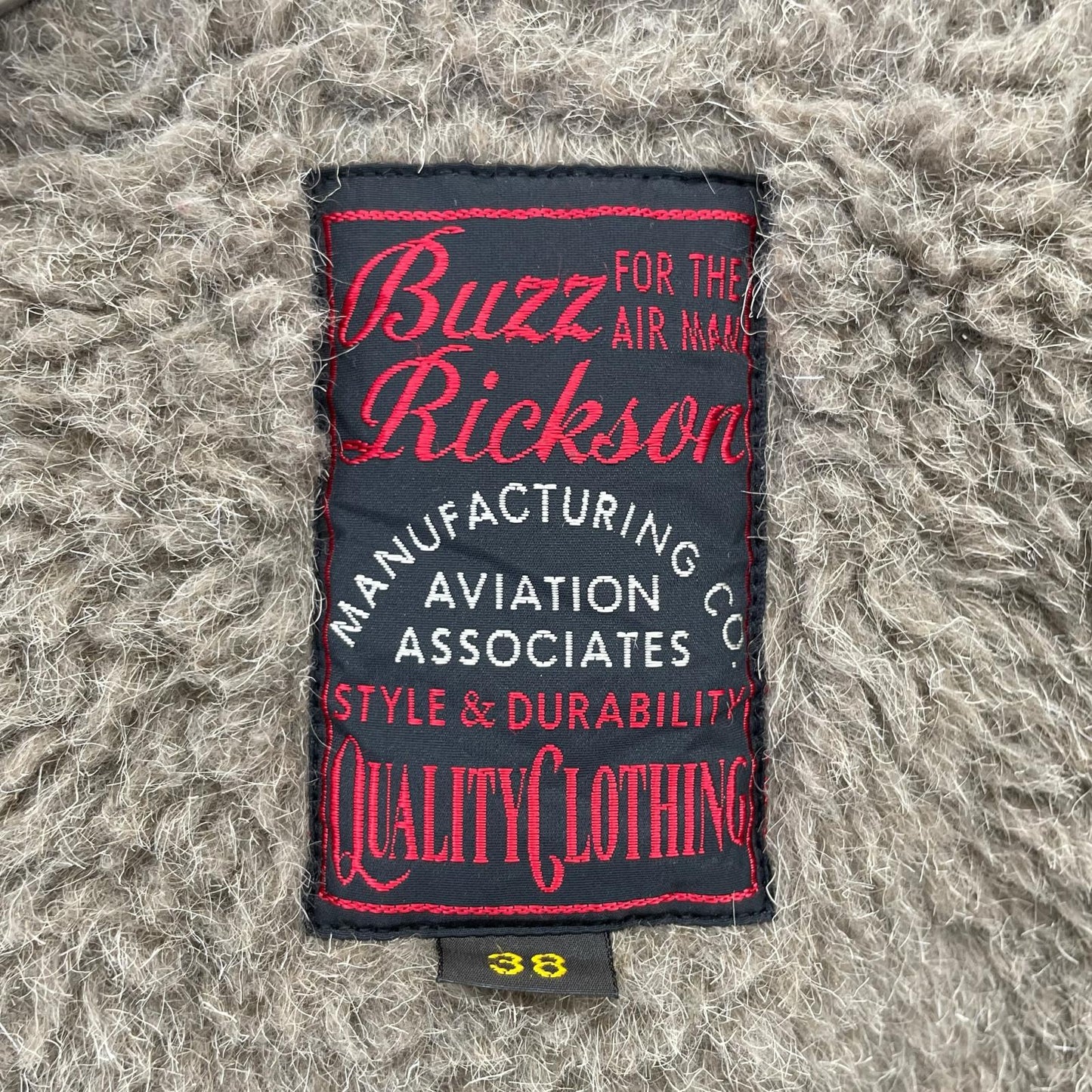BUZZ RICKSON'S Khaki Cotton Coat Guard Style Jacket Size S