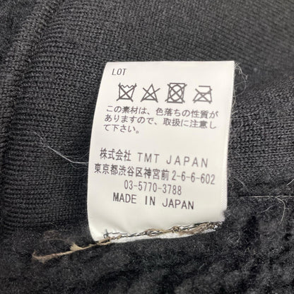 TMT Black Faux Leather Boa-Lined Jacket Size M