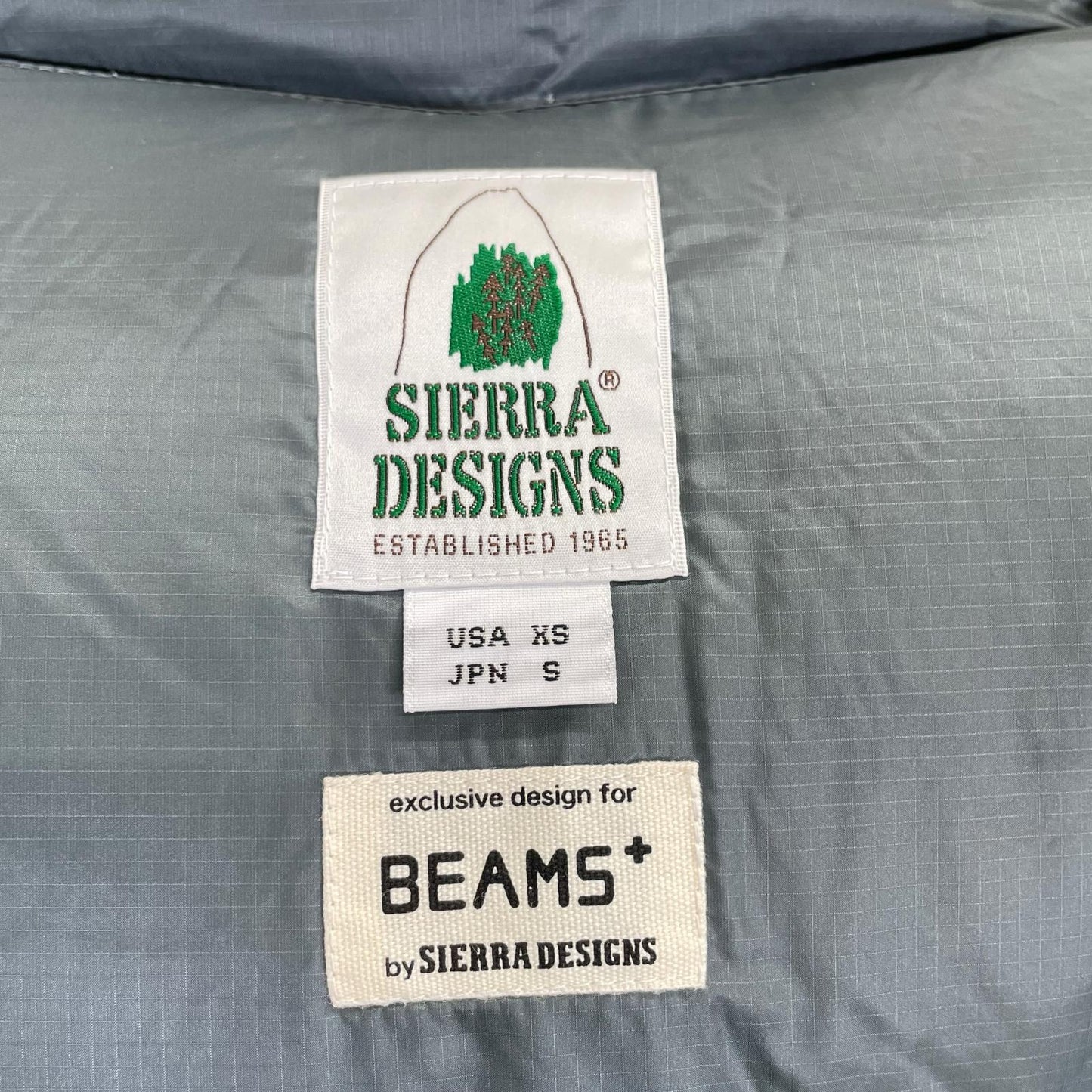 SIERRA DESIGNS BEAMS BOY Blue Down Sierra Jacket Size S