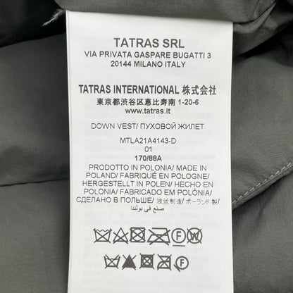 TATRAS 21 Khaki Nylon Sagum Down Vest Size S