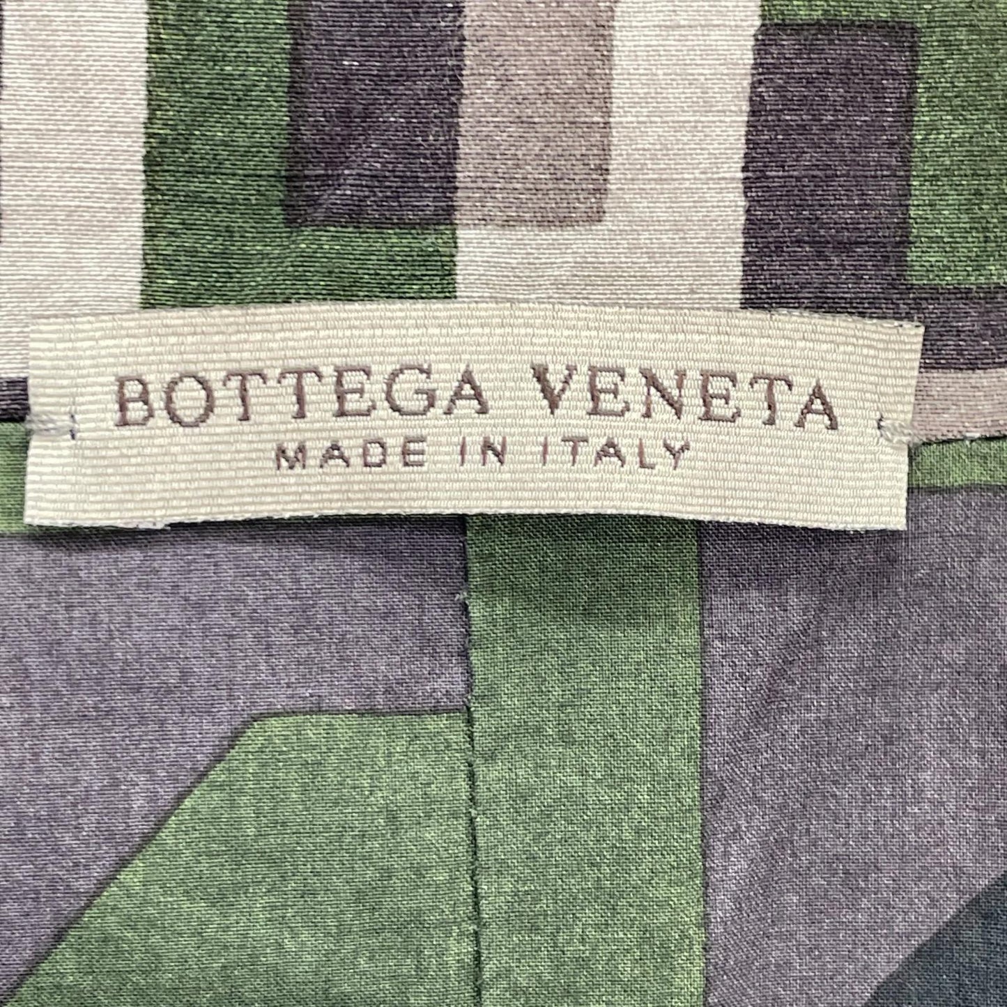 BOTTEGA VENETA Khaki Check Cotton Spring Coat Size 46