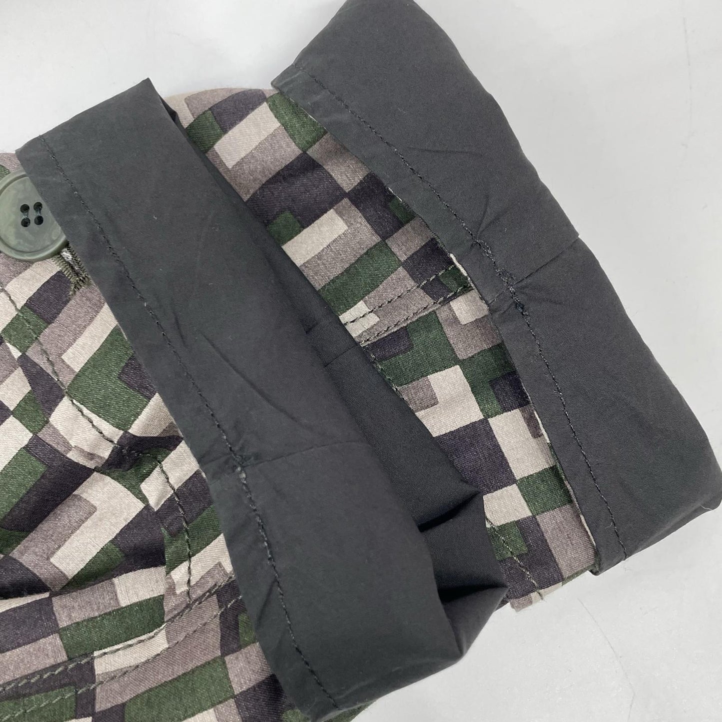 BOTTEGA VENETA Khaki Check Cotton Spring Coat Size 46