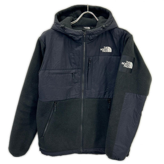 THE NORTH FACE Black Denali Hooded Fleece Jacket Poly Size M