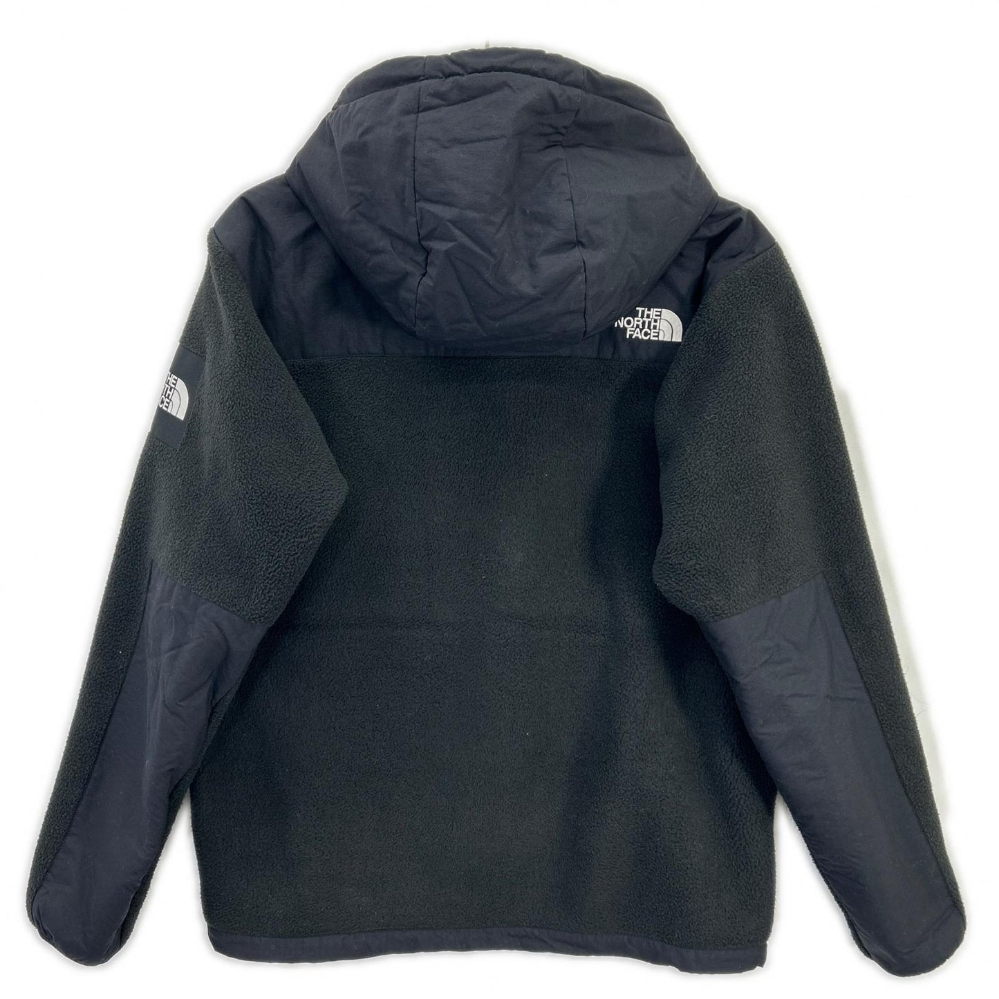 THE NORTH FACE Black Denali Hooded Fleece Jacket Poly Size M