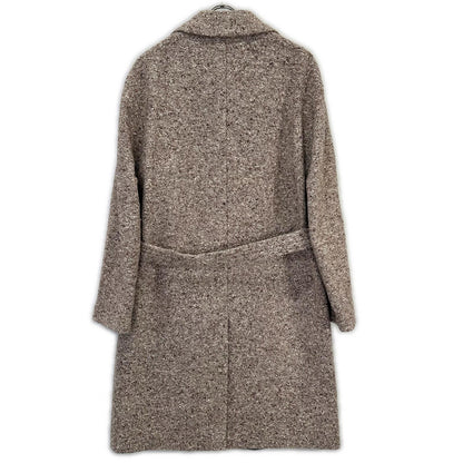 CISTERNINO Gray Brown Wool Belted Coat Size M
