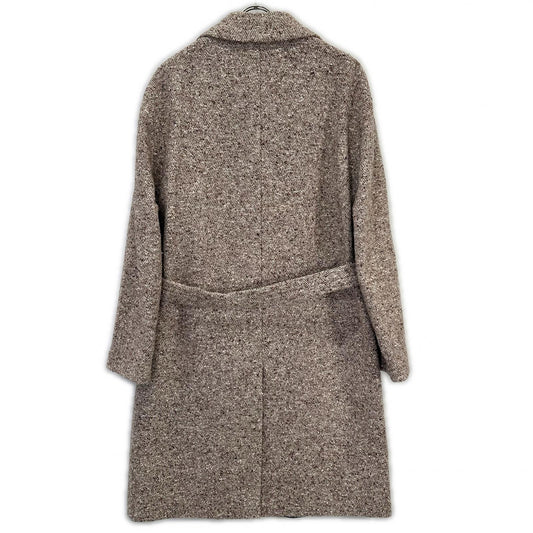 CISTERNINO Gray Brown Wool Belted Coat Size M