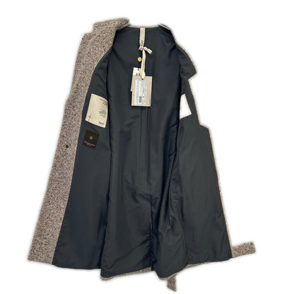 CISTERNINO Gray Brown Wool Belted Coat Size M
