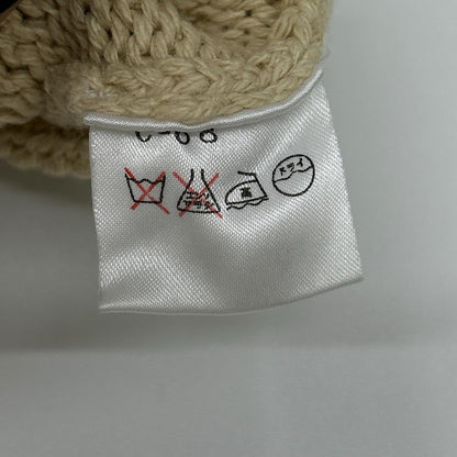 POLO RALPH LAUREN Ivory Flag Embroidered Cotton Knit Size L