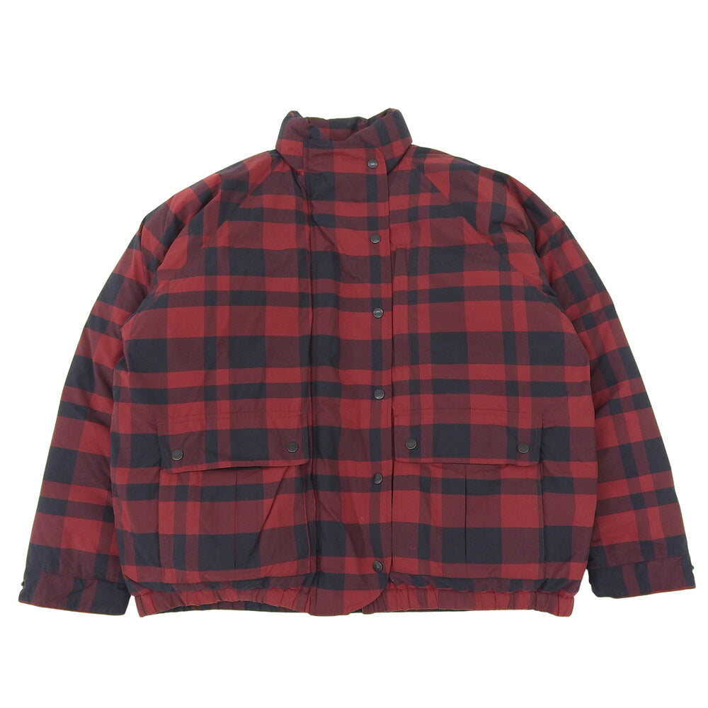 POLO RALPH LAUREN 90s Red Black Check Down Jacket Size M