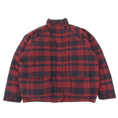 POLO RALPH LAUREN 90s Red Black Check Down Jacket Size M