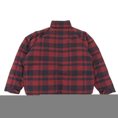 POLO RALPH LAUREN 90s Red Black Check Down Jacket Size M