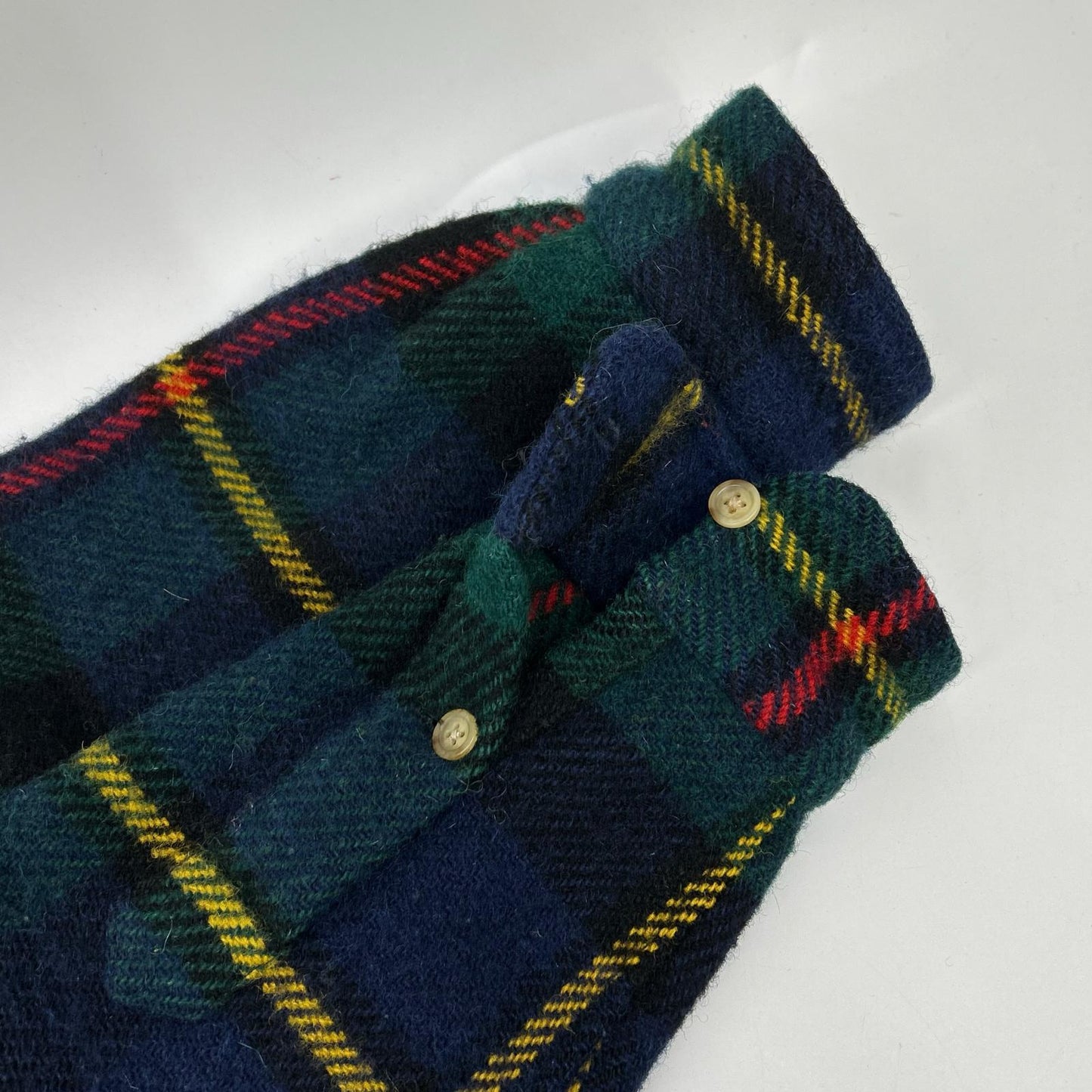 POLO RALPH LAUREN Navy Green Wool Block Shirt Jacket Size M