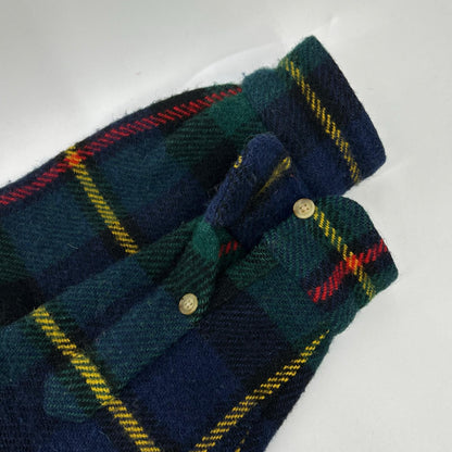 POLO RALPH LAUREN Navy Green Wool Block Shirt Jacket Size M