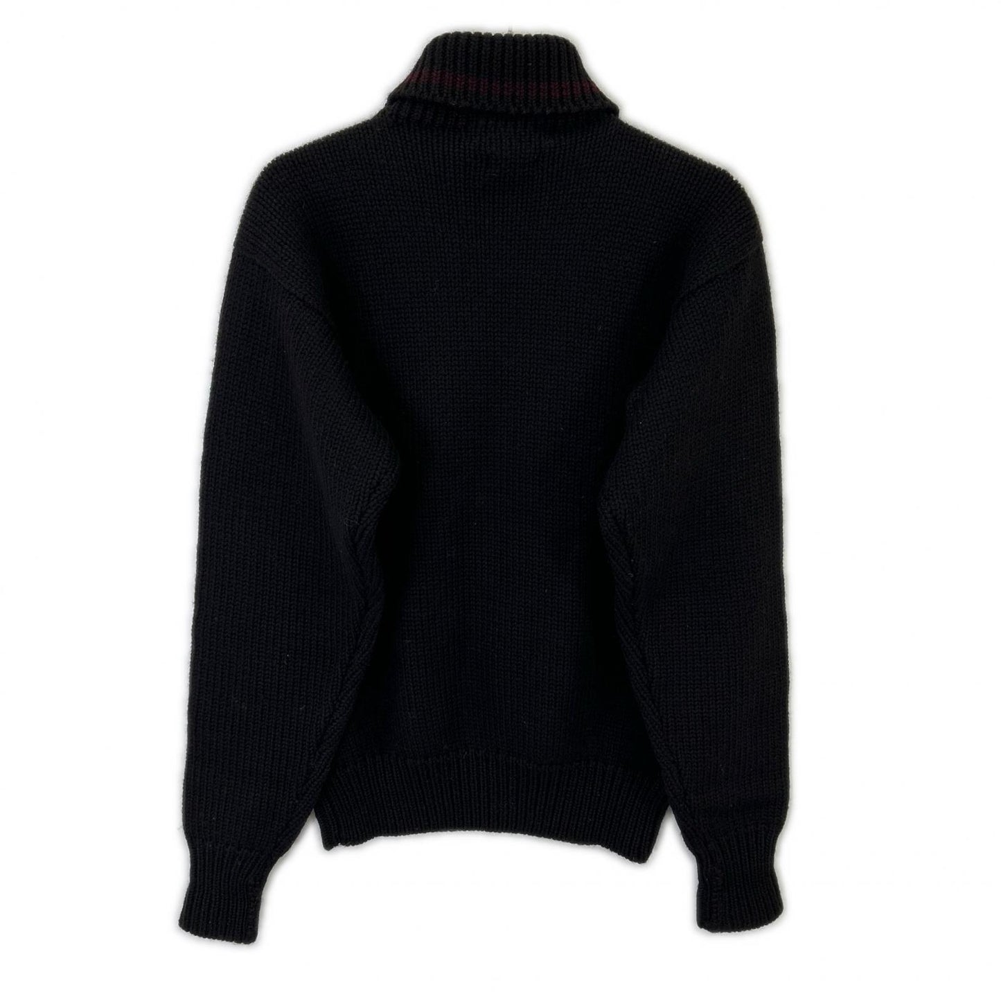 POLO RALPH LAUREN 90s Black P Logo Turtleneck Knit Size M