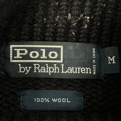 POLO RALPH LAUREN 90s Black P Logo Turtleneck Knit Size M