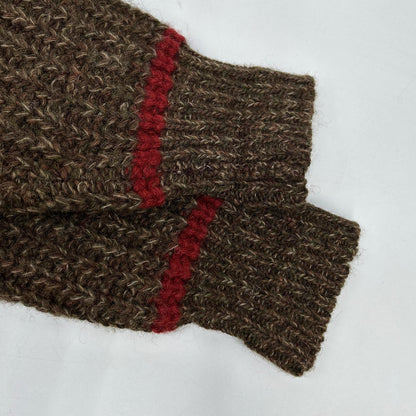 POLO RALPH LAUREN 90s Brown Wool Shawl Collar Knit Size L
