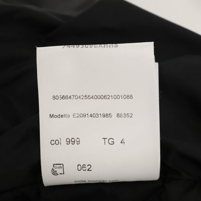 MONCLER LAVEDA Rubber Logo Down Jacket Black Size 4