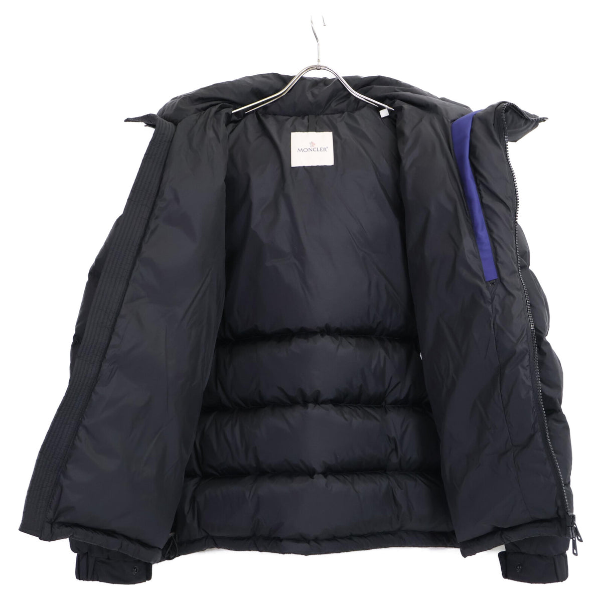 MONCLER LAVEDA Rubber Logo Down Jacket Black Size 4