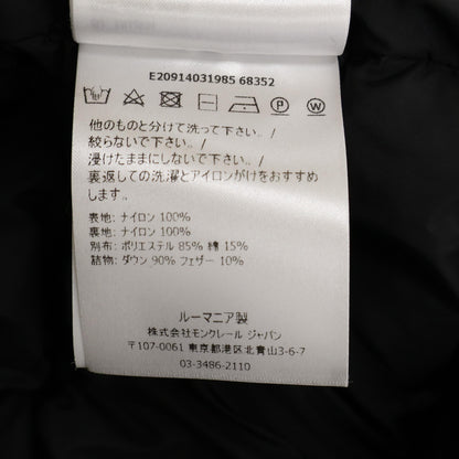 MONCLER LAVEDA Rubber Logo Down Jacket Black Size 4