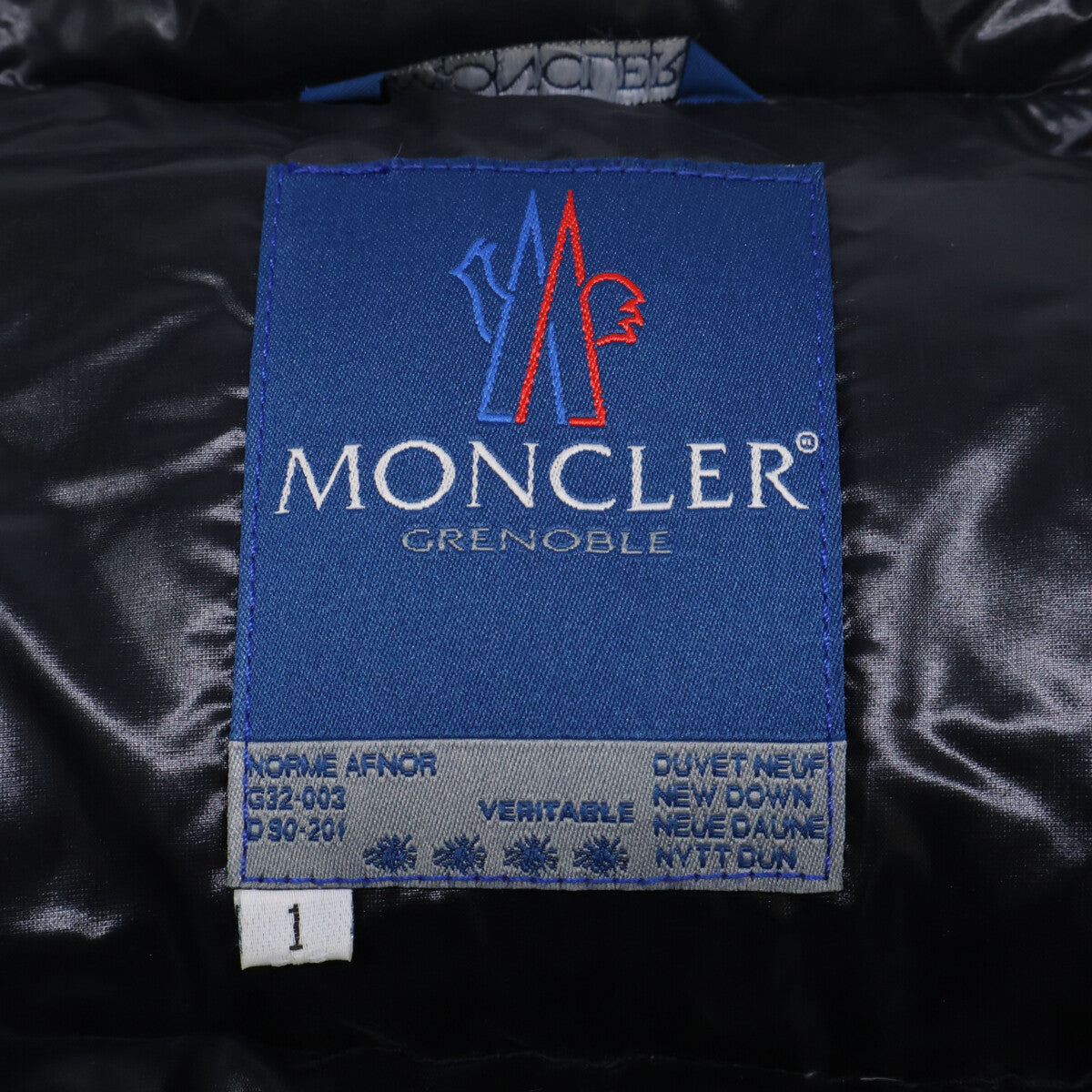 MONCLER GRENOBLE Nylon Down Jacket Black Size 1