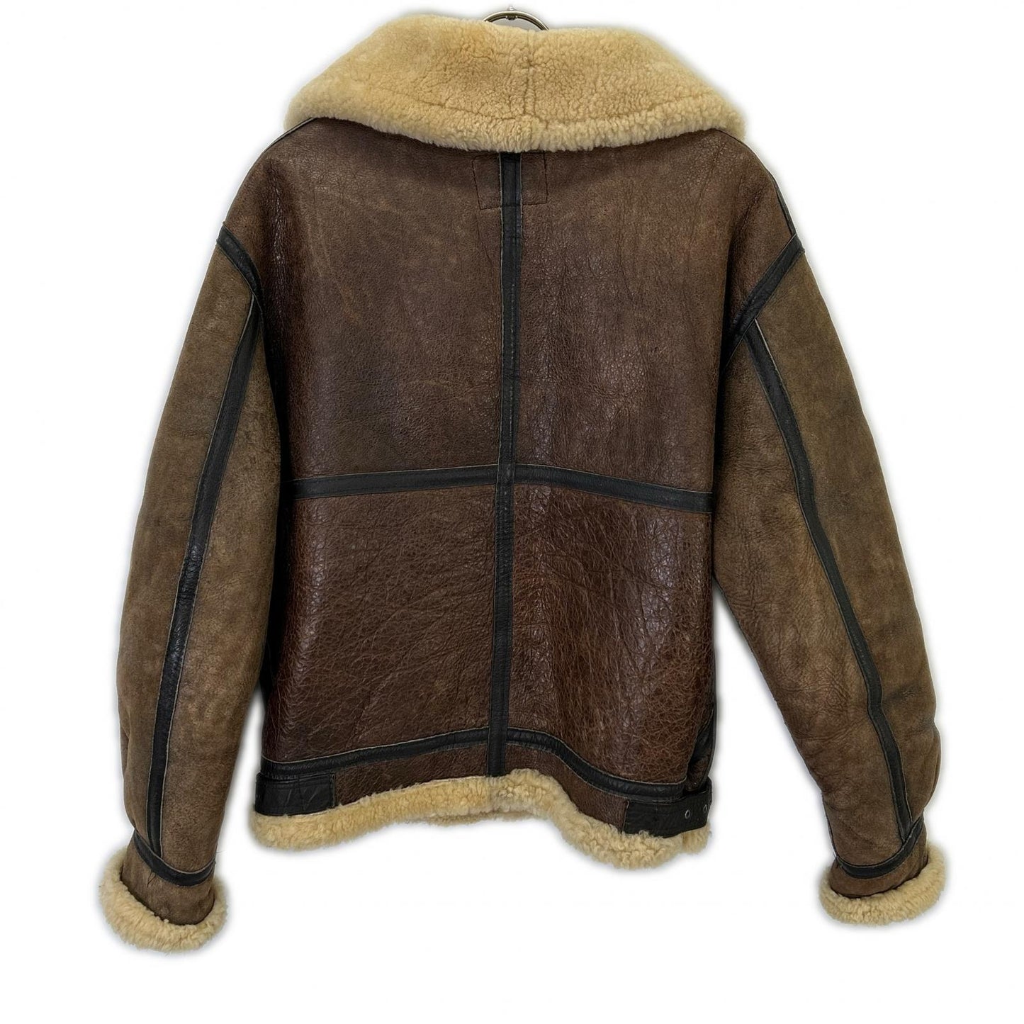 AVIREX B-3 Shearling Flight Jacket Brown Size 36